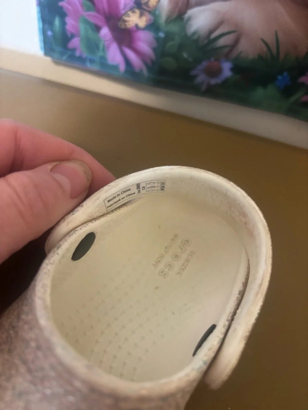 CROCS Kids Glitter Clogs in Silver